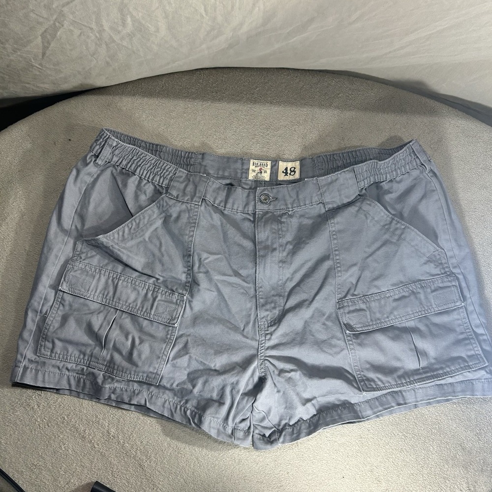 RedHead Brand Co.‎ Men's Utility Cargo Shorts – Gray – Elastic Waist Size 48